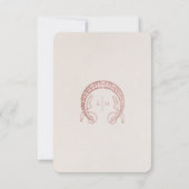 Invitation Daisy Dusty Mariage rose Insérer INFO Art Nouveau (Dos)