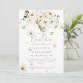 Invitation Daisy Elegant Wildflower Modern Bridal Shower (Debout devant)