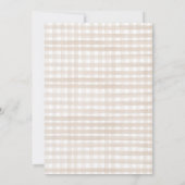 Invitation Daisy En vichy Baby shower de la ferme de printemp (Dos)