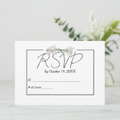 Invitation Daisy et Perles RSVP Mariage  (Debout devant)