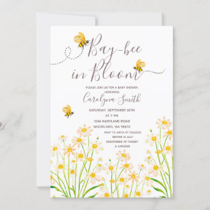 Invitation Daisy Fleur sauvage Bay Bee in Bloom Baby shower