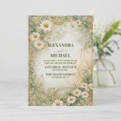 Invitation Daisy Fleur sauvage Mariage moderne (Debout devant)
