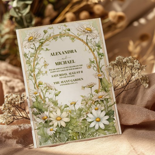 Invitation Daisy Fleur sauvage Mariage moderne