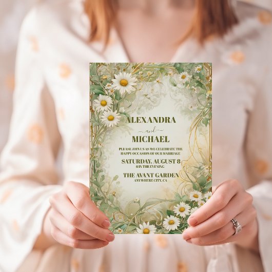 Invitation Daisy Fleur sauvage Mariage moderne