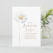 Invitation Daisy Floral Bridesmaitres Fête des mariées de déj (Debout devant)