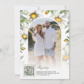 Invitation Daisy Floral Mason Jar Photo QR Code Bridal Shower (Dos)
