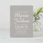 Invitation Daisy Floral Tropical Feuille Mariage (Debout devant)