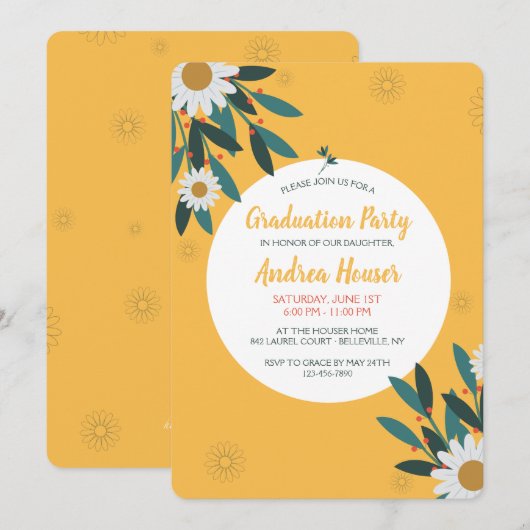 Invitation Daisy Focus (Devant / Derrière)