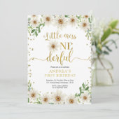 Invitation Daisy Little Miss Onederful (Debout devant)