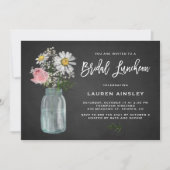 Invitation Daisy Mason Jar Chalkboard Rustic Bridal Luncheon (Devant)