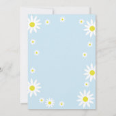 Invitation Daisy Neutre Genre 2e fête d'anniversaire Boho Bla (Dos)