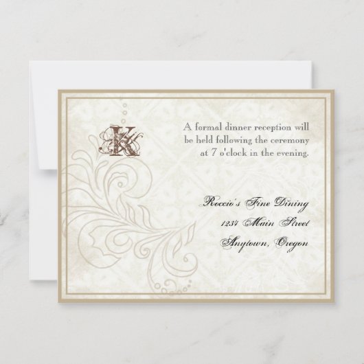 Invitation Daisy, Pansy, Rose n Papillon - Réception de maria (Devant)