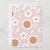 Invitation Daisy Peach Love Four Ever Super 4ème anniversaire (Dos)