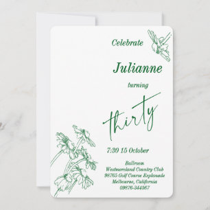 Invitation Daisy Photo Trente Anniversaire
