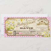 Invitation Daisy Picnic En vichy Check Baby shower (Devant)