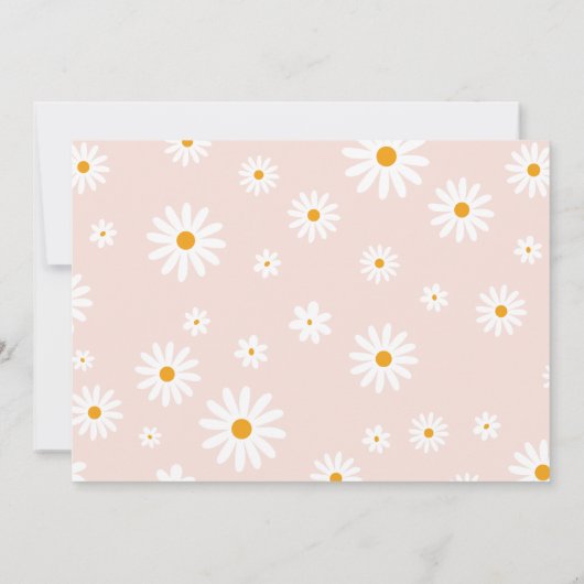 Invitation Daisy pink Miss onederful Girl 1st Birthday Photo (Dos)