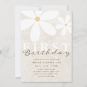 Invitation Daisy Premier anniversaire Fête à thème (Devant)