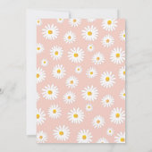 Invitation Daisy Retro Boho Party Rose Girl Premier anniversa (Dos)