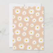 Invitation Daisy Retro Boho Party Sand Girl premier anniversa (Dos)