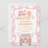 Invitation Daisy & Retro Van Pastel Deux Super 2e anniversair (Devant)