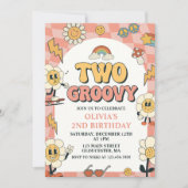 Invitation Daisy & Retro Van Pink Deux Super 2e anniversaire (Devant)