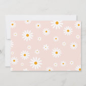 Invitation Daisy rose sauvage une fille 1er anniversaire Phot (Dos)