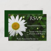 Invitation Daisy RSVP (Devant / Derrière)
