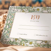 Daisy RSVP Insérer Art Nouveau Vintage par Mucha