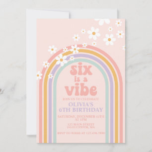 Invitation Daisy Six est une ambiance arc-en-ciel pastel pour