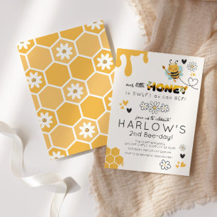 Invitation Daisy Sweet que peut Bei Honey Bumble Bee Annivers