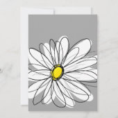 Invitation Daisy tendance avec fête d'anniversaire gris jaune (Dos)