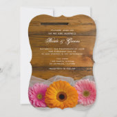 Invitation Daisy Trio Country Barn Mariage (Devant)