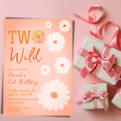 Invitation Daisy Two Wild Second Birthday Girl Floral