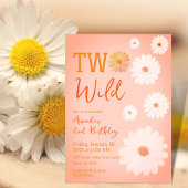 Invitation Daisy Two Wild Second Birthday Girl Floral