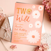 Invitation Daisy Two Wild Second Birthday Girl Floral