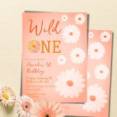 Invitation Daisy Wild One premier anniversaire fille Floral