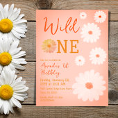 Invitation Daisy Wild One premier anniversaire fille Floral