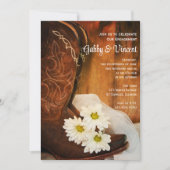 Invitation Daisys Cowboy Boots Western Engagement Party (Devant)