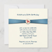 Invitation Dala Horse party de Suède Ruban bleu (Dos)