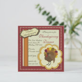 Invitation d'album à dîner de thanksgiving (Debout devant)