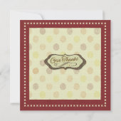 Invitation d'album à dîner de thanksgiving (Dos)