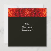 Invitation DALHIA ROUGE, monogramme RUBIS, noir intense (Dos)