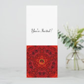 Invitation DALHIA ROUGE, RUBIS,   noir blanc brillant (Debout devant)