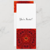 Invitation DALHIA ROUGE, RUBIS,   noir blanc brillant (Devant / Derrière)