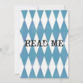 Invitation d'Alice au pays des merveilles (Dos)