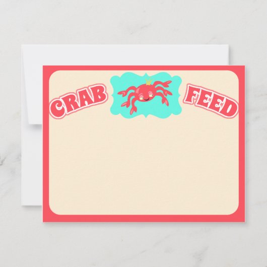 Invitation d'alimentation de crabe (Dos)
