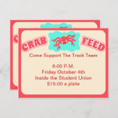 Invitation d'alimentation de crabe (Devant / Derrière)