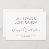 Invitation Dallas Enregistrer la date (Devant / Derrière)