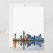 Invitation Dallas Skyline Watercolor Elegant Wedding (Dos)
