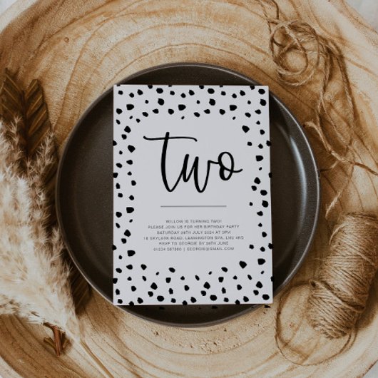 Invitation dalmate de 2e anniversaire